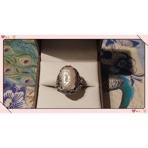 NEW Ross-Simons 20-23 mm Baroque Pearl Gemstone Ring in Sterling Silver Sz 8